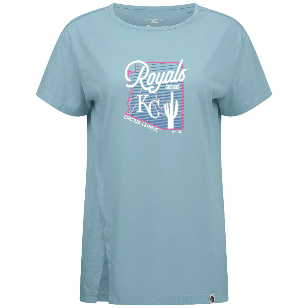 Kansas City Royals Levelwear Women's Influx Spring Training Sunrise Bold T-Shirt Discount