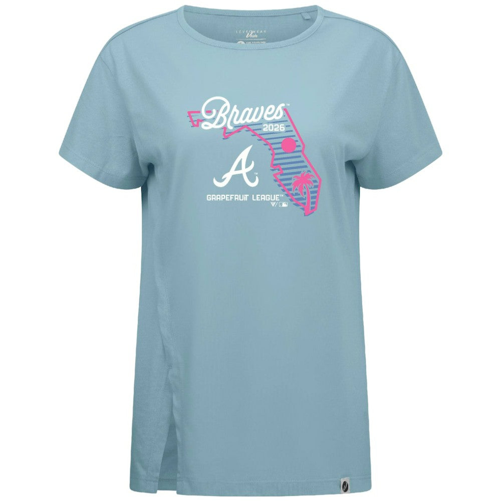 Atlanta Braves Levelwear Women's Influx Spring Training Sunrise Bold T-Shirt Near Me