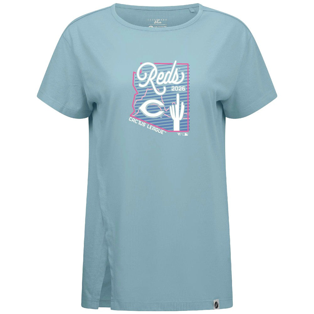 Cincinnati Reds Levelwear Women's Influx Spring Training Sunrise Bold T-Shirt Discount