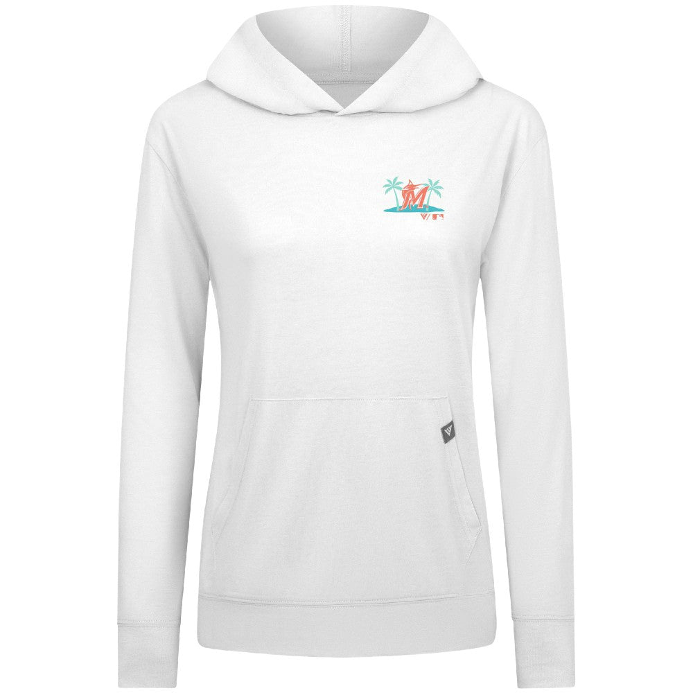 Miami Marlins Levelwear Women's Relay Spring Break Panoramic Bold Hoodie Online