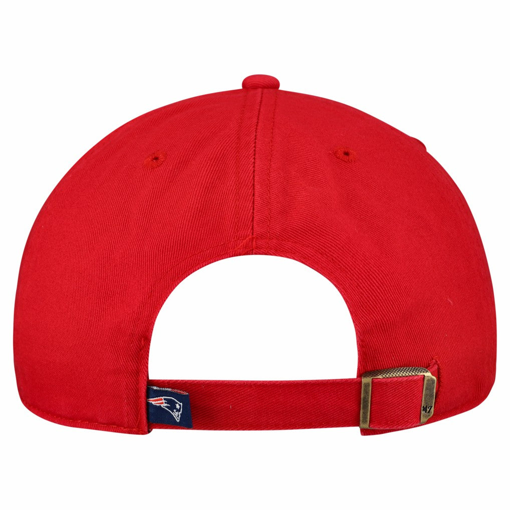 New England Patriots '47 Clean Up Primary Logo Adjustable Hat - Red - 47 brand