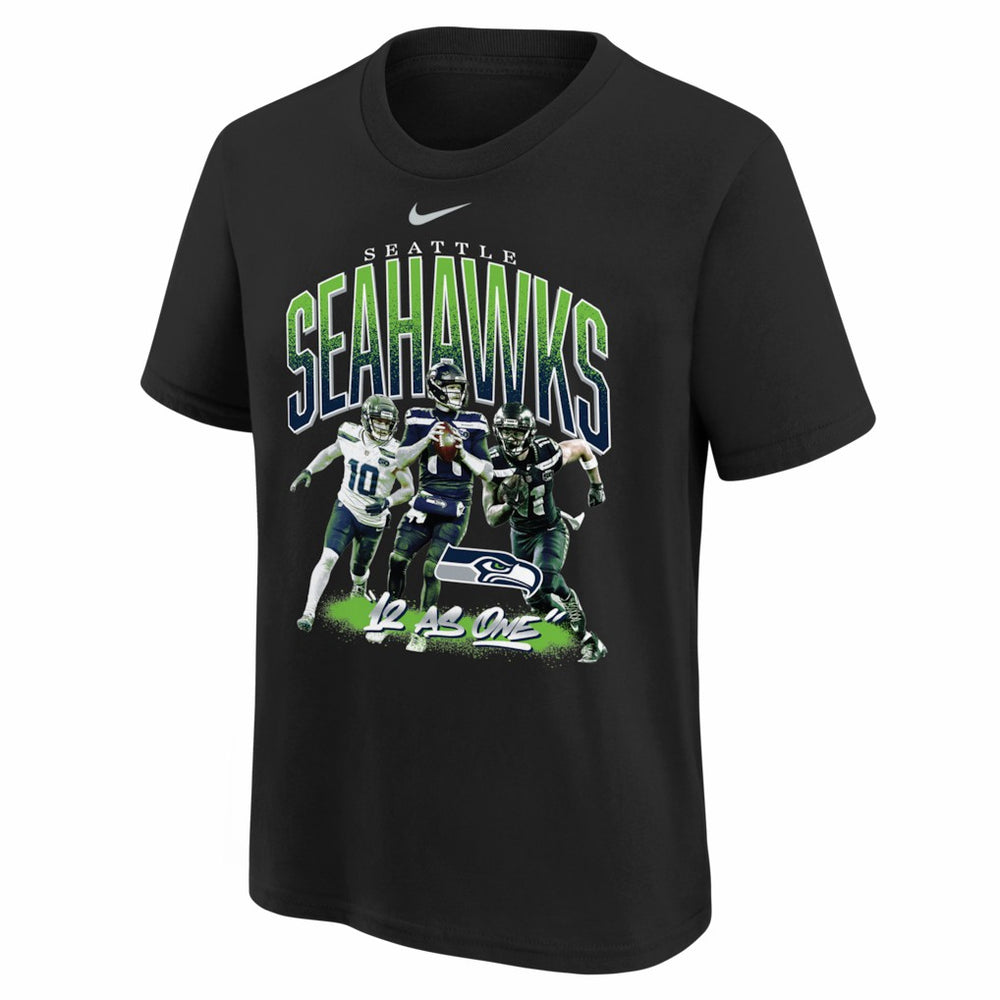 Seattle Seahawks Youth 12 As One T-Shirt - Black - Nike