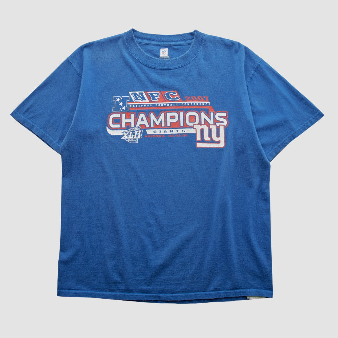 Super Bowl XLII NFL 2007 T-shirt - Blue Vintage - Fanatics