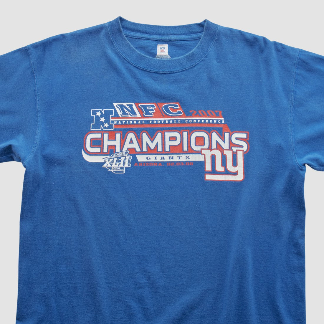 Super Bowl XLII NFL 2007 T-shirt - Blue Vintage - Fanatics