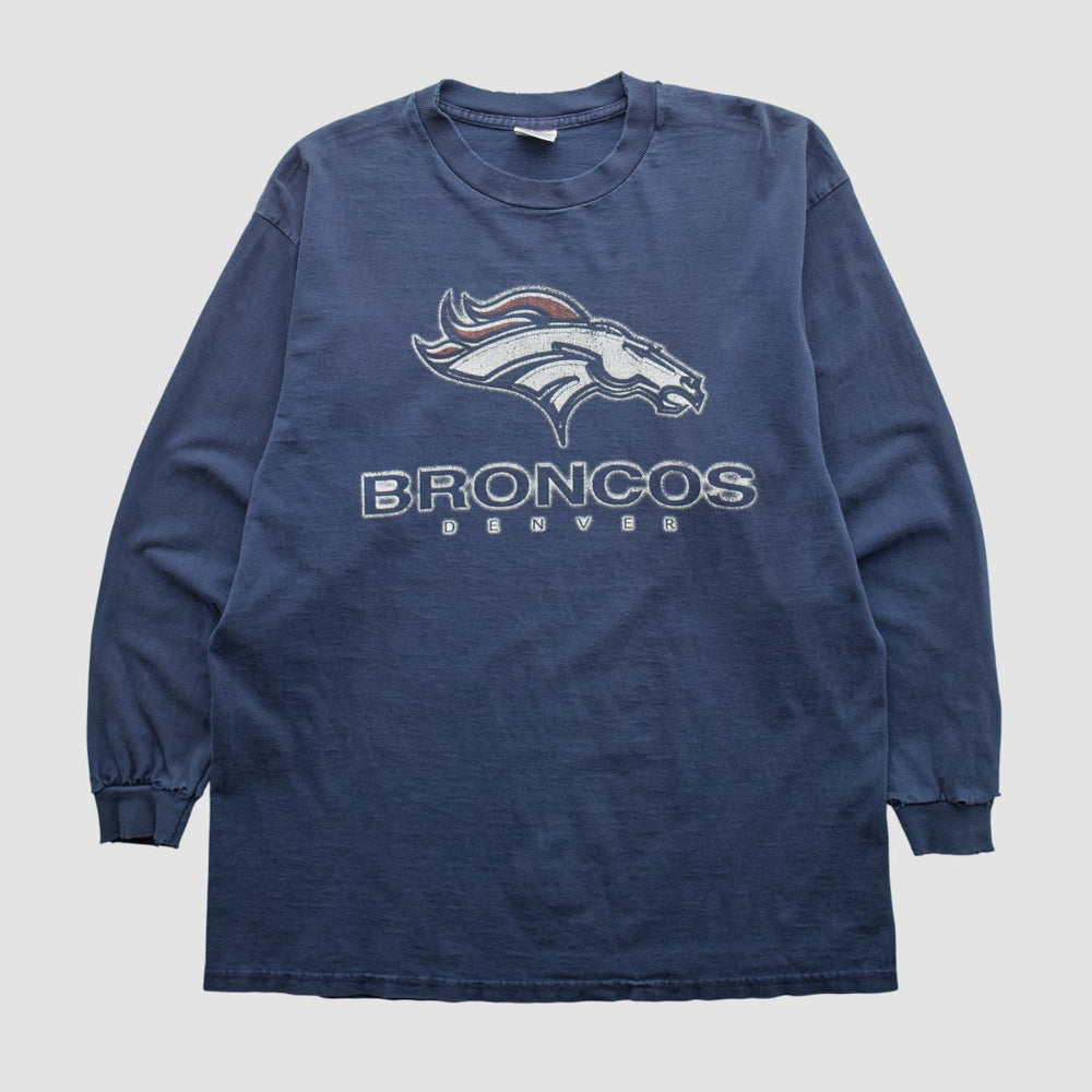 Denver Broncos Delta 2000s Long Sleeve T-shirt - Navy Vintage - Fanatics