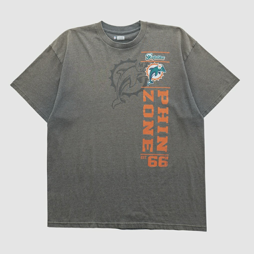 Miami Dolphins NFL 2010s T-shirt - Dark Heather Gray Vintage - Fanatics