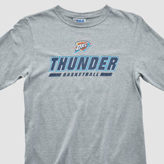Vintage Oklahoma City Thunder NBA 2010s Long Sleeve T-shirt Heather Gray