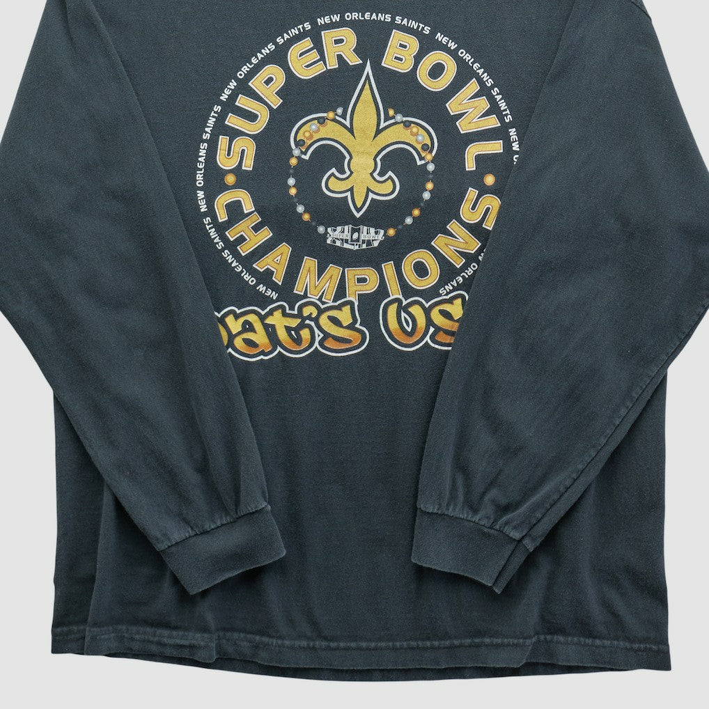 New Orleans Saints Alstyle 2010 Long Sleeve T-shirt - Black Vintage - Fanatics