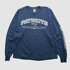 New England Patriots Gildan 2000s Long Sleeve T-shirt - Navy Vintage - Fanatics