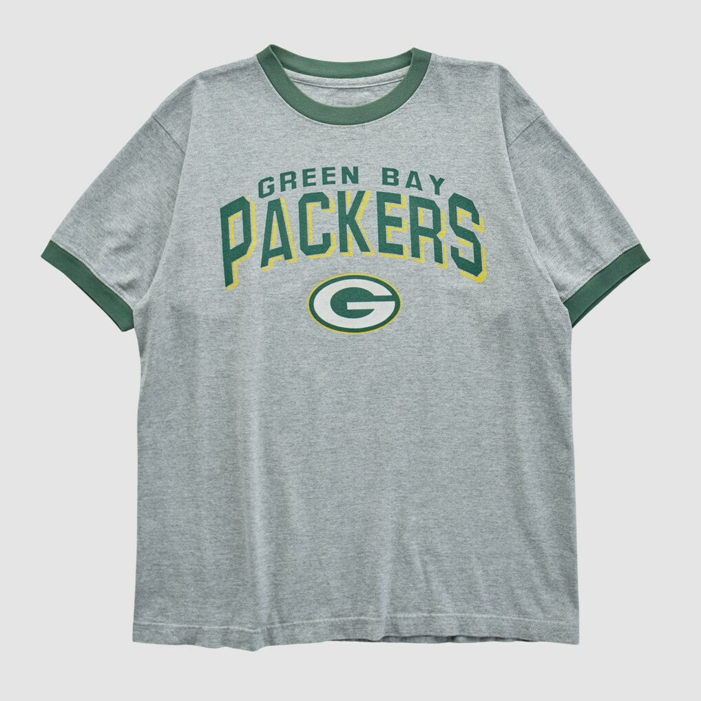 Green Bay Packers Reebok 2000s T-shirt - Heather Gray Vintage - Fanatics