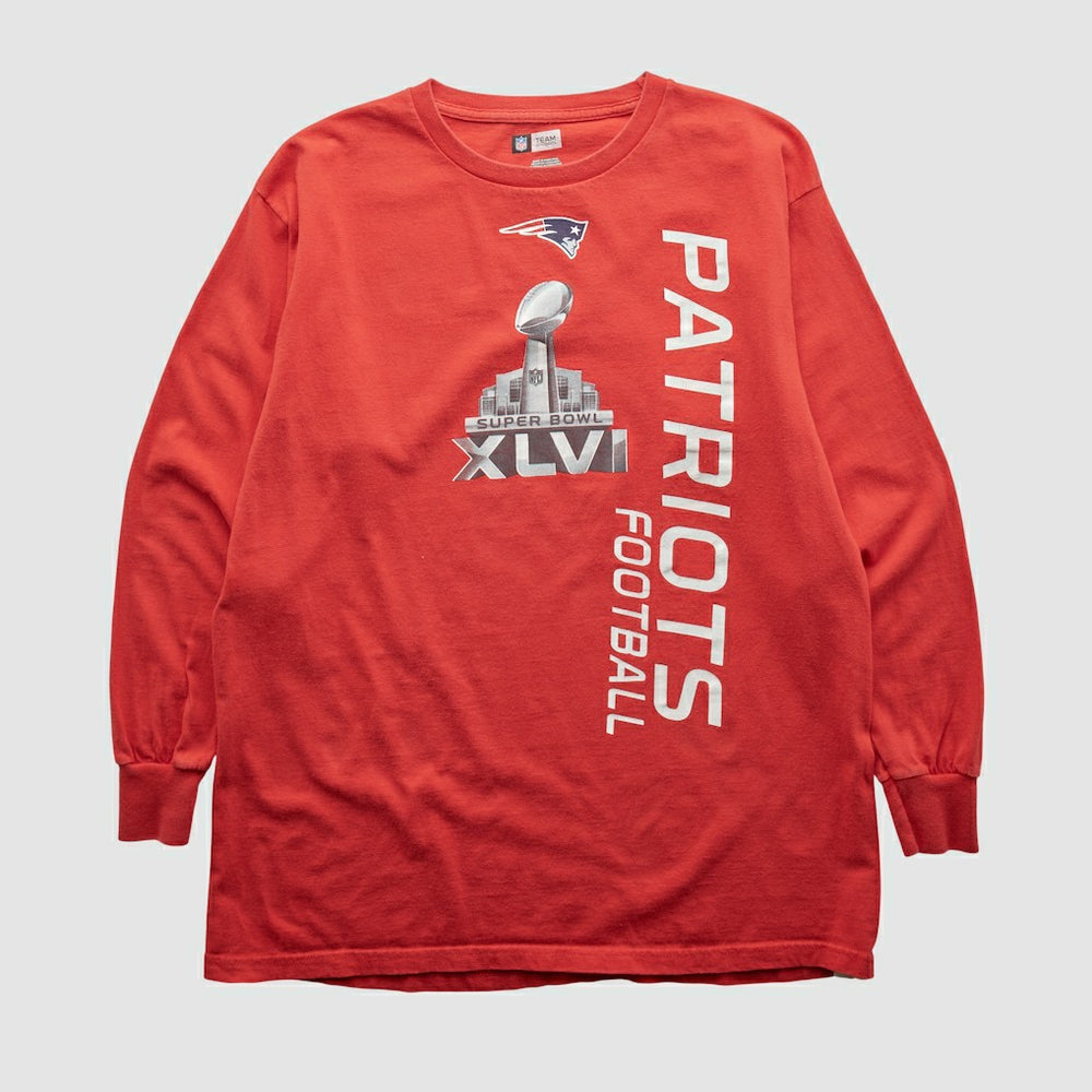 New England Patriots NFL 2012 Long Sleeve T-shirt - Red Vintage - Fanatics