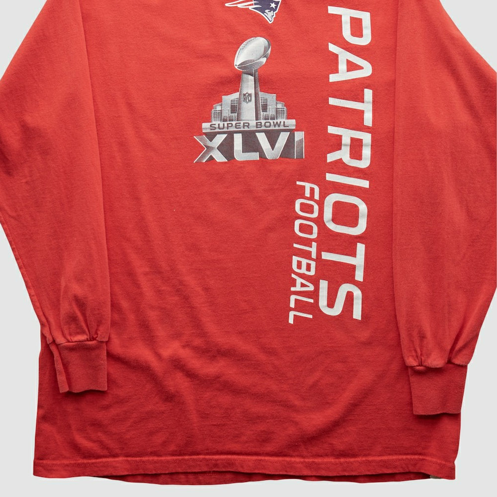 New England Patriots NFL 2012 Long Sleeve T-shirt - Red Vintage - Fanatics