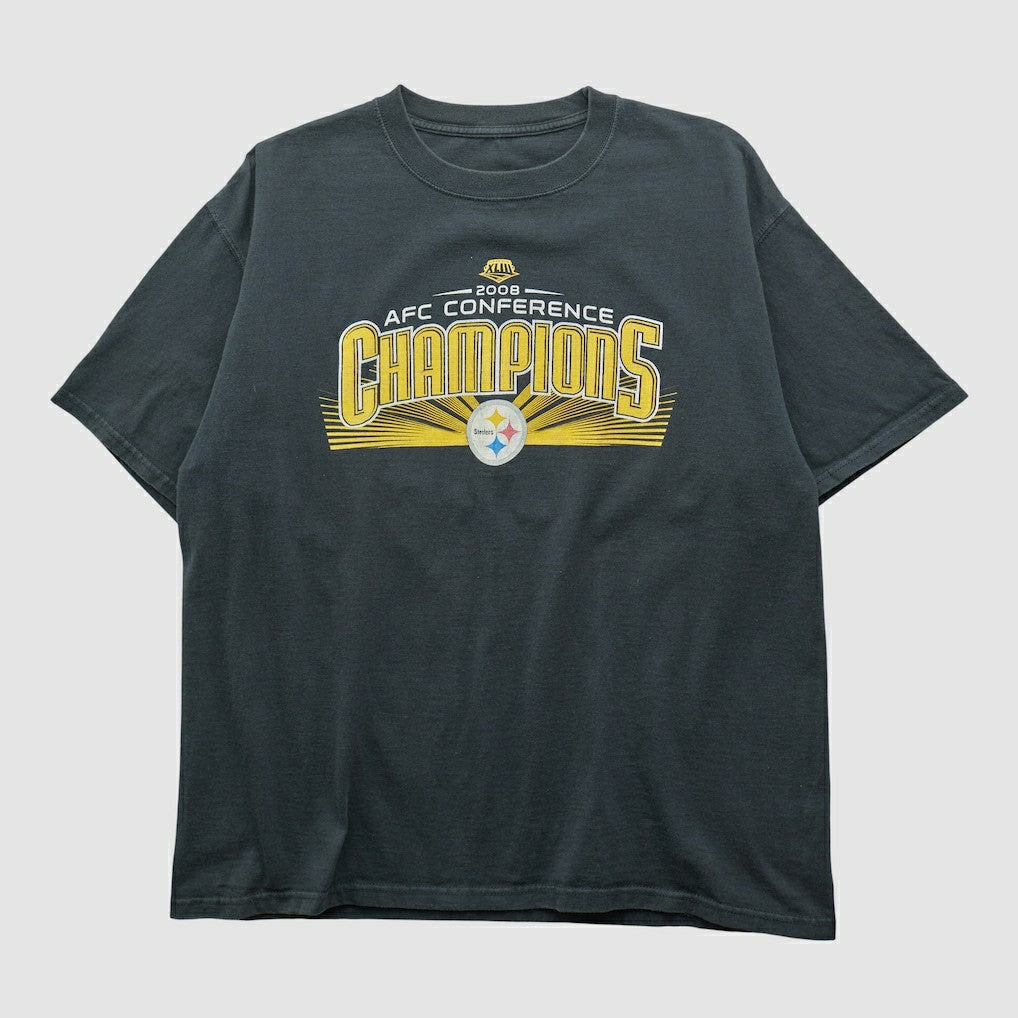 Pittsburgh Steelers 2008 T-shirt - Black Vintage - Fanatics