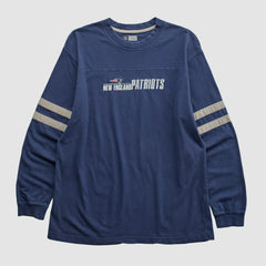 New England Patriots NFL 2000s Long Sleeve T-shirt - Navy Vintage - Fanatics