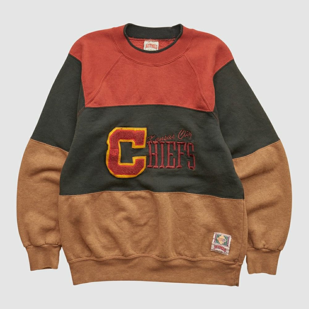 Kansas City Chiefs Nutmeg Mills 90s Pullover Sweatshirt - Clay Vintage - Fanatics