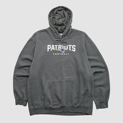 New England Patriots Majestic 2010s Hooded Pullover Sweatshirt - Charcoal Vintage - Fanatics