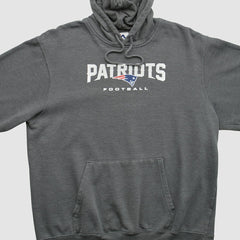 New England Patriots Majestic 2010s Hooded Pullover Sweatshirt - Charcoal Vintage - Fanatics