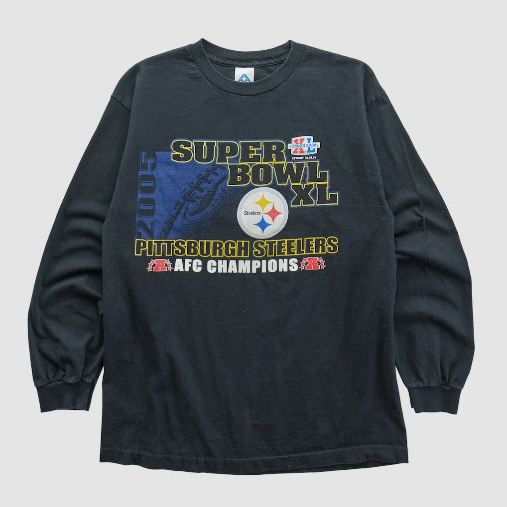 Super Bowl XL Alstyle 2006 Long Sleeve T-shirt - Black Vintage - Fanatics