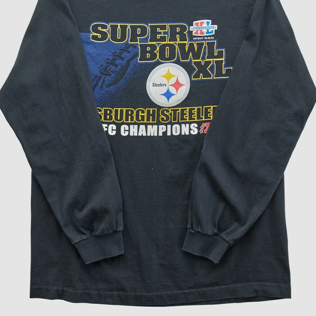 Super Bowl XL Alstyle 2006 Long Sleeve T-shirt - Black Vintage - Fanatics