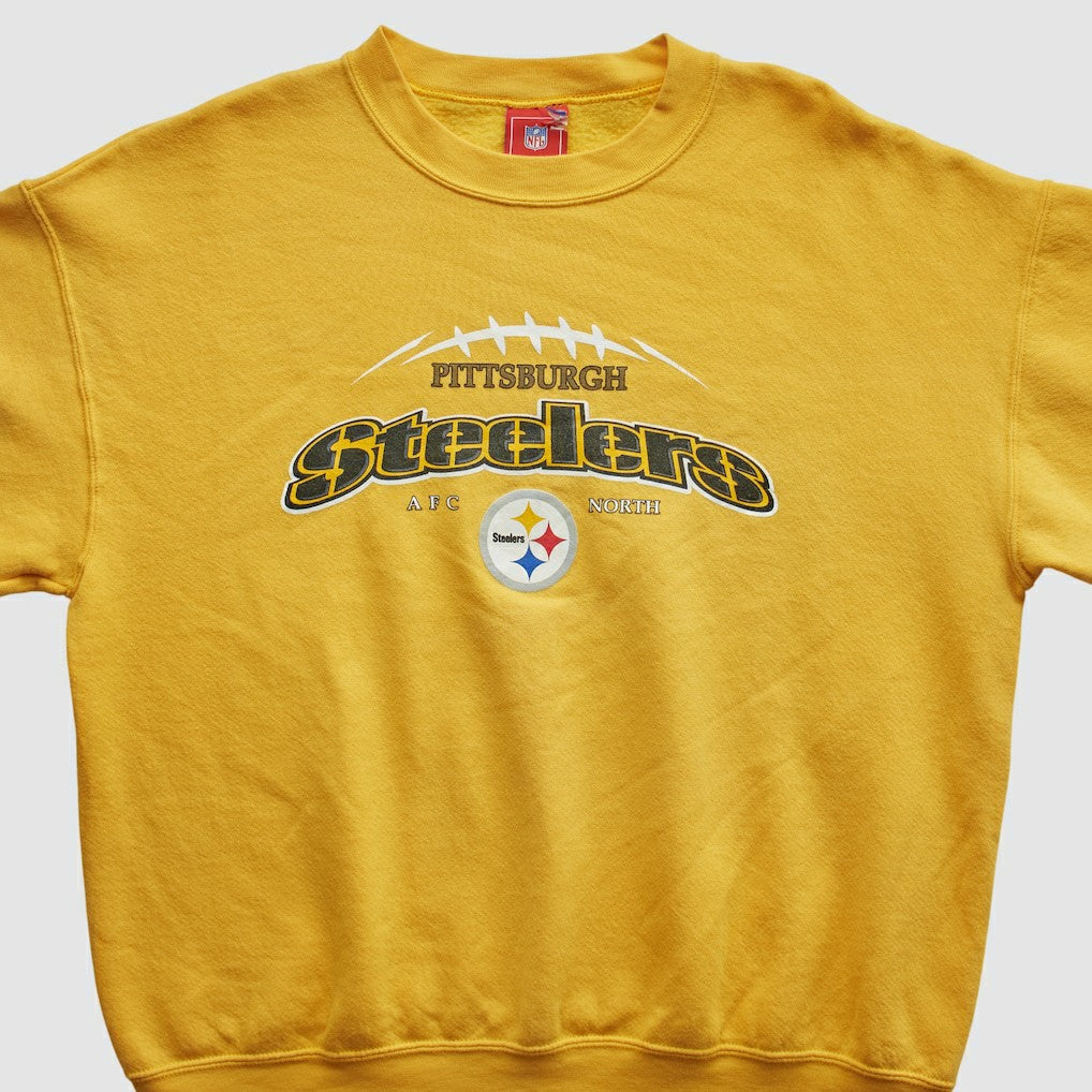 Pittsburgh Steelers NFL 2000s Pullover Sweatshirt - Yellow Vintage - Fanatics