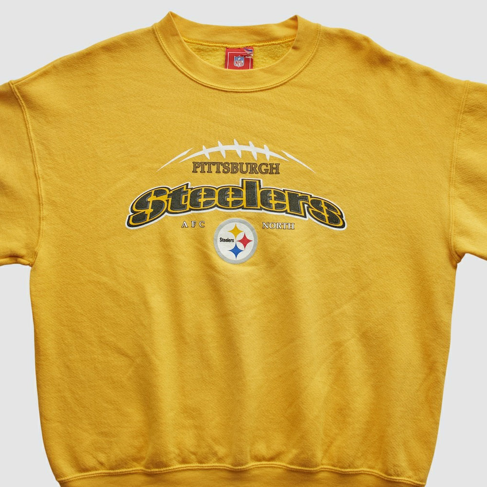 Pittsburgh Steelers NFL 2000s Pullover Sweatshirt - Yellow Vintage - Fanatics