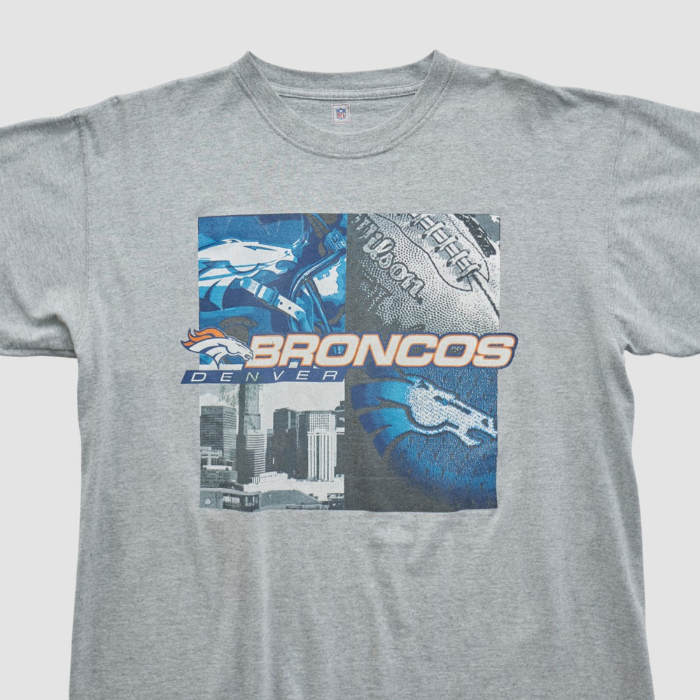 Denver Broncos NFL 2000s T-shirt - Heather Gray Vintage - Fanatics