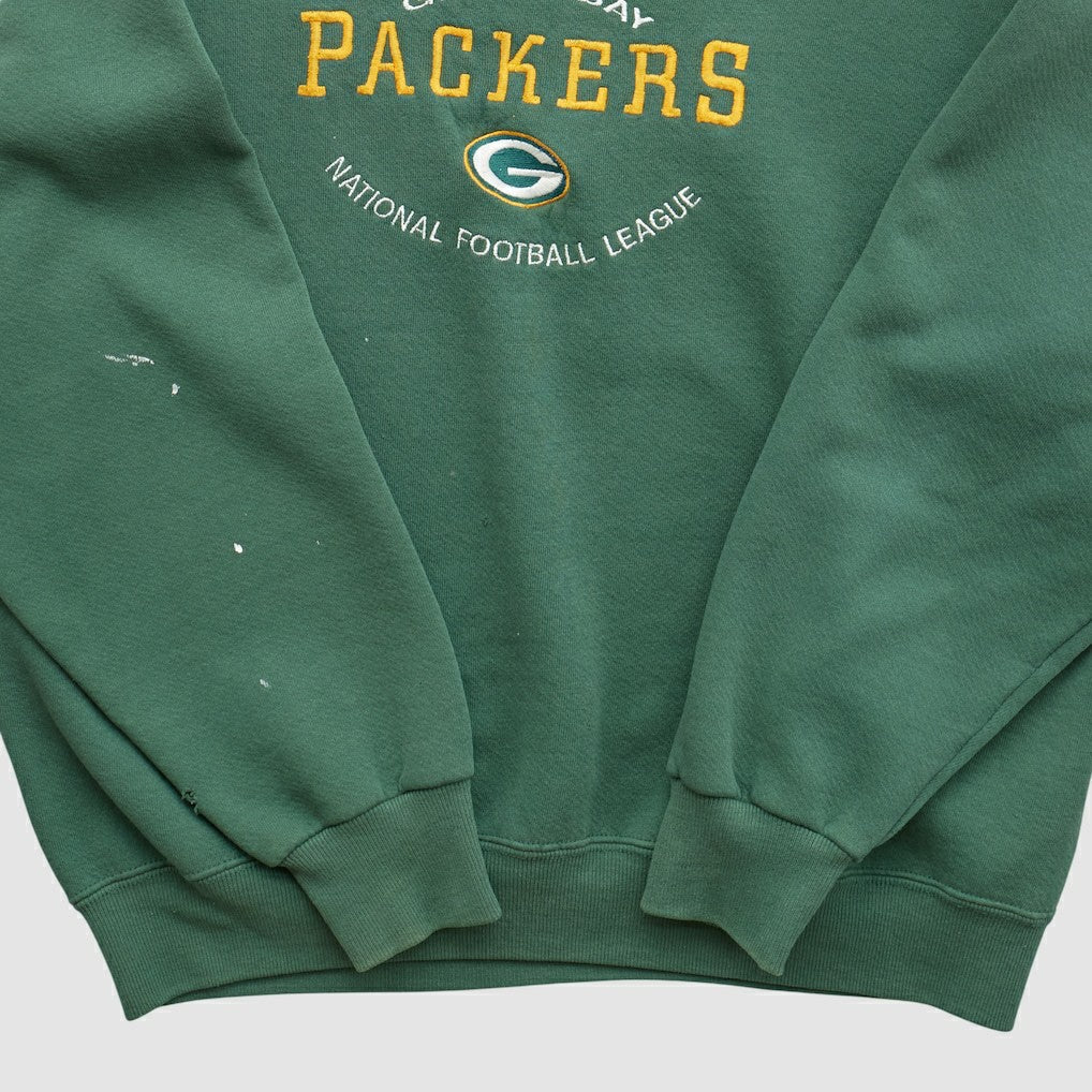 Green Bay Packers Nutmeg 90s Pullover Sweatshirt - Green Vintage - Fanatics
