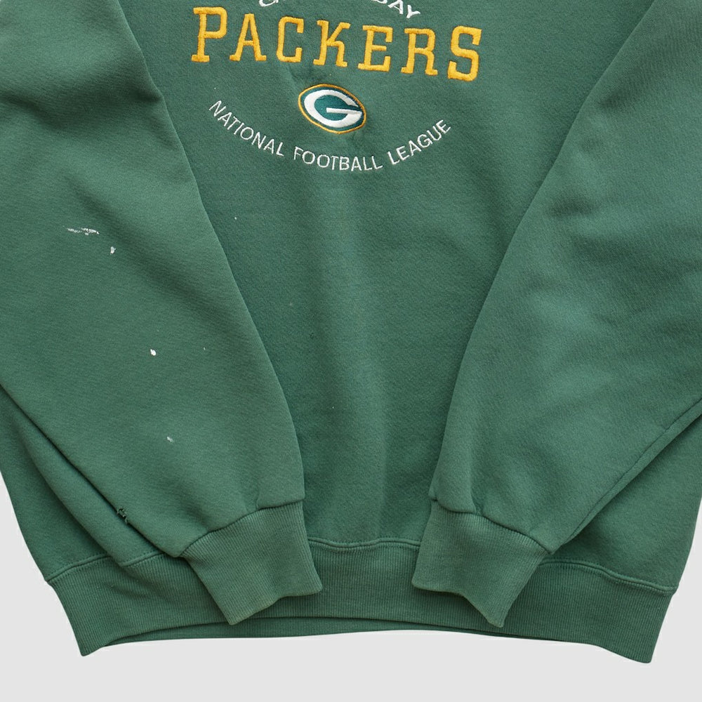 Green Bay Packers Nutmeg 90s Pullover Sweatshirt - Green Vintage - Fanatics
