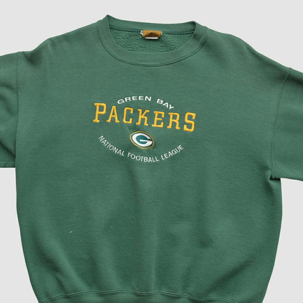 Green Bay Packers Nutmeg 90s Pullover Sweatshirt - Green Vintage - Fanatics