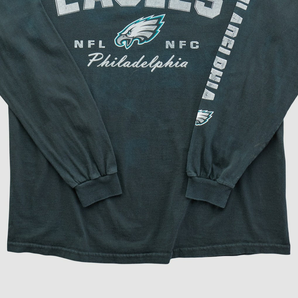 Philadelphia Eagles NFL 2000s Long Sleeve T-shirt - Charcoal Vintage - Fanatics