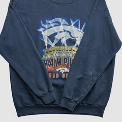 Denver Broncos 1999 Pullover Sweatshirt - Navy Vintage - Fanatics