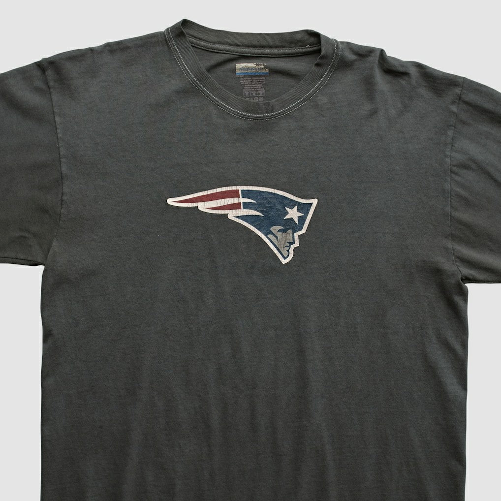 New England Patriots Reebok 2000s Long Sleeve T-shirt - Charcoal Vintage - Fanatics