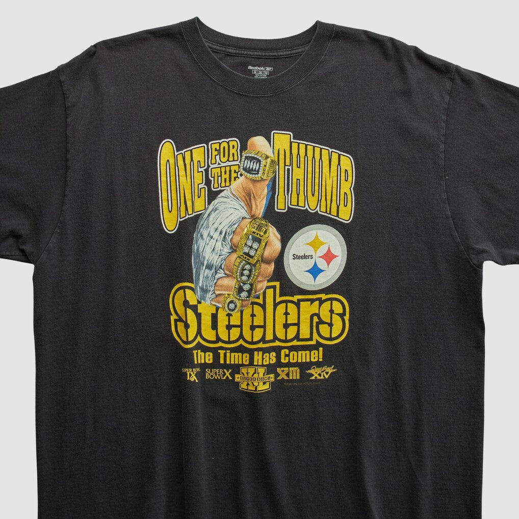 Pittsburgh Steelers Reebok 2006 T-shirt - Black Vintage - Fanatics