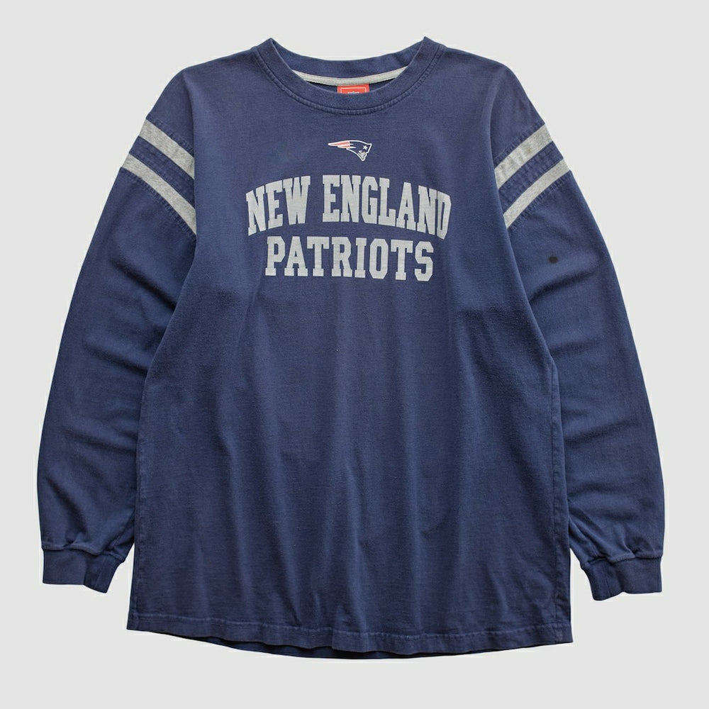 New England Patriots NFL 2000s Long Sleeve T-shirt - Navy Vintage - Fanatics