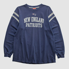 New England Patriots NFL 2000s Long Sleeve T-shirt - Navy Vintage - Fanatics
