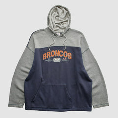Denver Broncos NFL 2000s Hooded Pullover Sweatshirt - Heather Gray Vintage - Fanatics