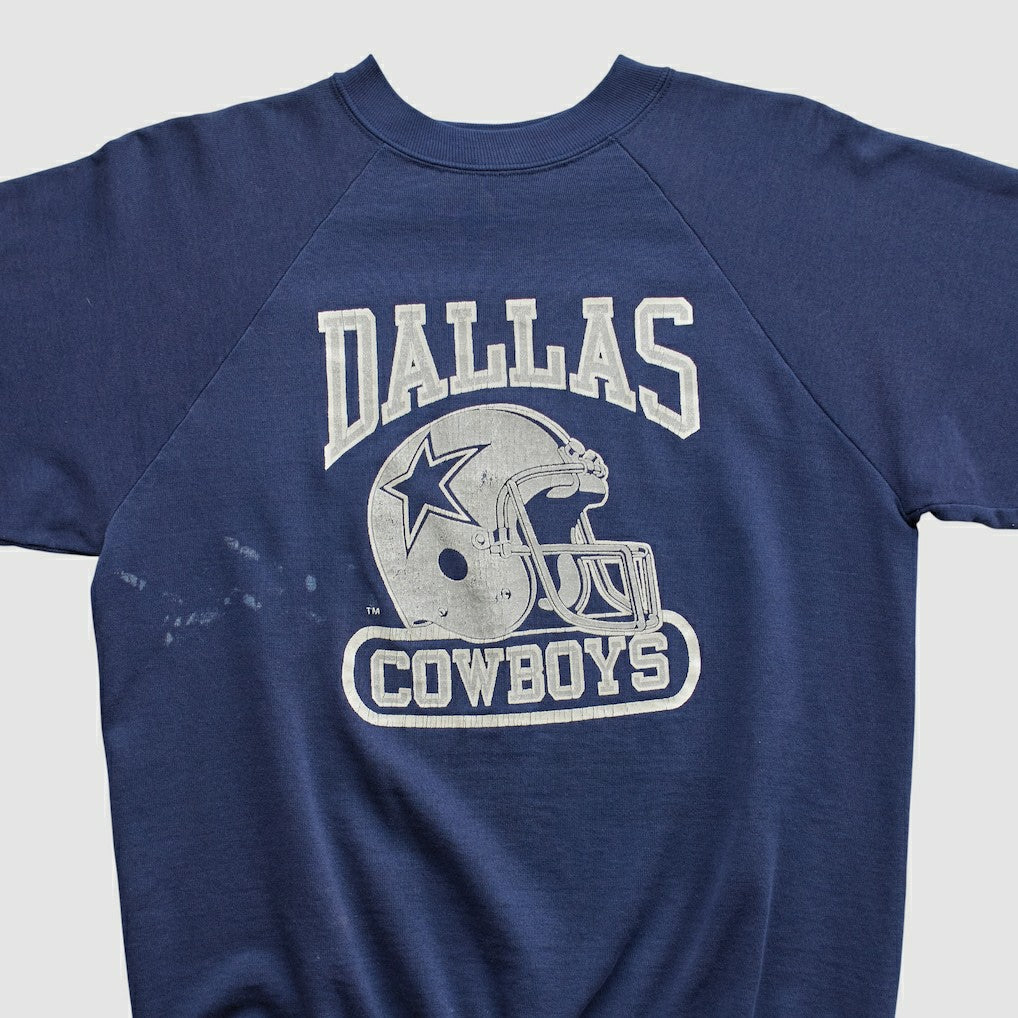 Dallas Cowboys Logo 7 80s Pullover Sweatshirt - Navy Vintage - Fanatics