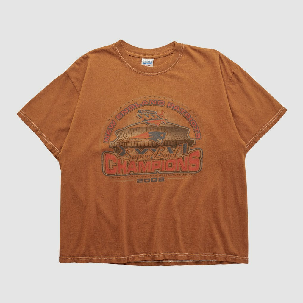 Super Bowl XXXVI Gildan 2002 T-shirt - Clay Vintage - Fanatics