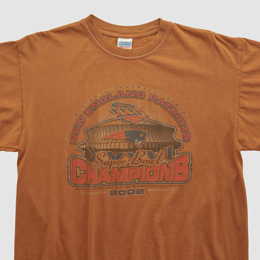 Super Bowl XXXVI Gildan 2002 T-shirt - Clay Vintage - Fanatics