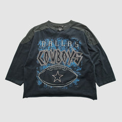 Dallas Cowboys Front Row 1995 T-shirt - Black Vintage - Fanatics
