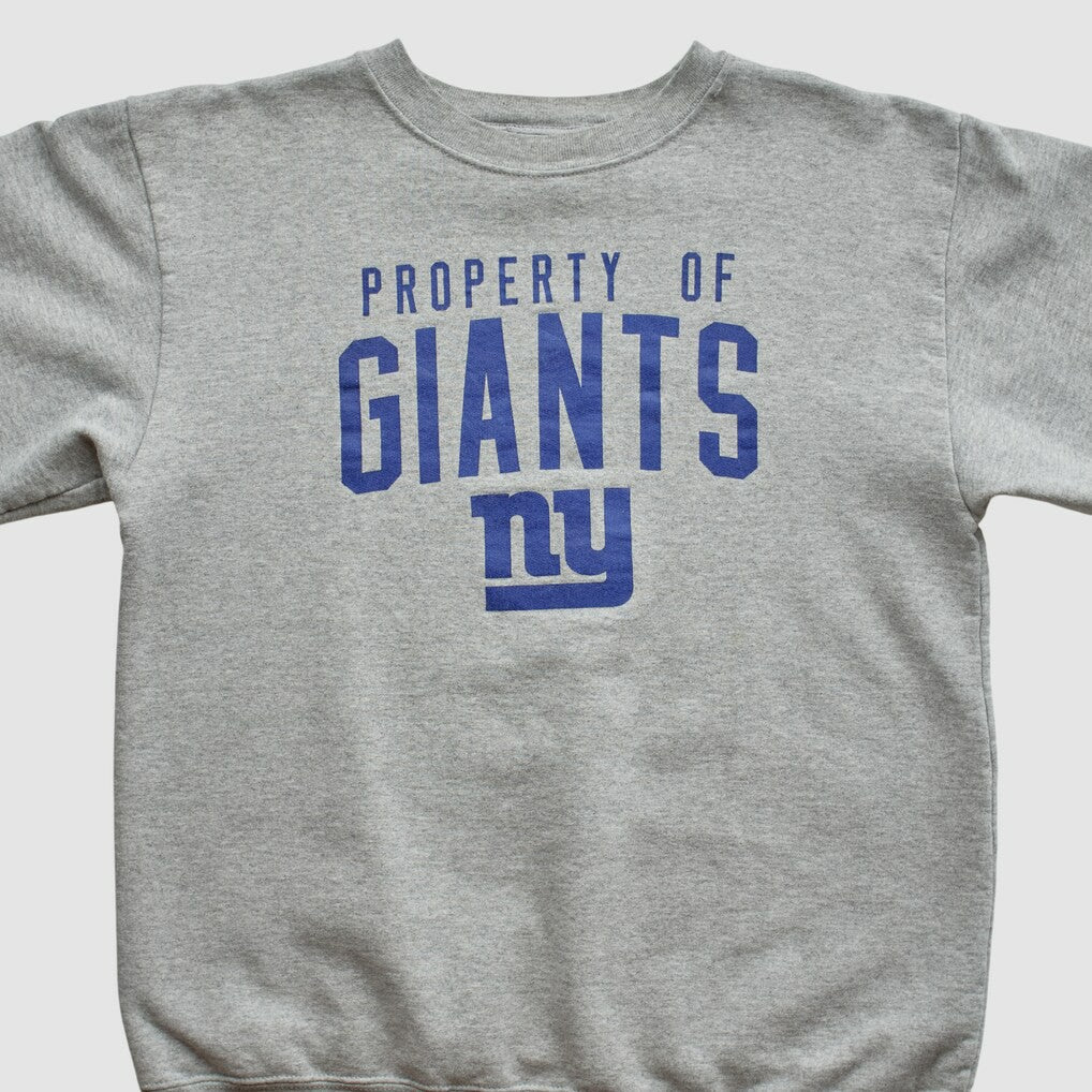 New York Giants Reebok 2000s Pullover Sweatshirt - Heather Gray Vintage - Fanatics