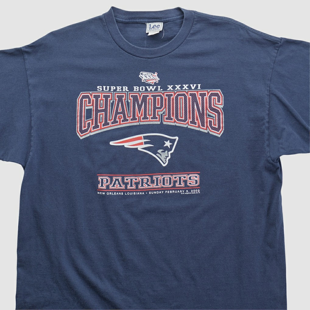 New England Patriots Lee Apparel 2002 T-shirt - Navy Vintage - Fanatics
