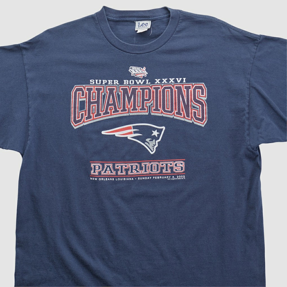 New England Patriots Lee Apparel 2002 T-shirt - Navy Vintage - Fanatics
