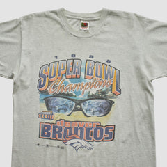 Super Bowl XXXIII Fruit of The Loom 1998 T-shirt - Heather Gray Vintage - Fanatics