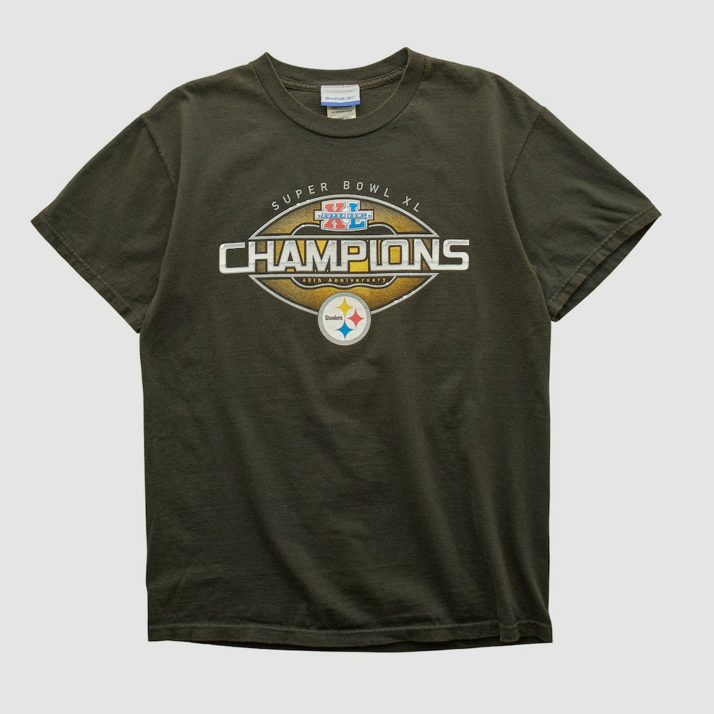 Pittsburgh Steelers Reebok 2006 T-shirt - Charcoal Vintage - Fanatics