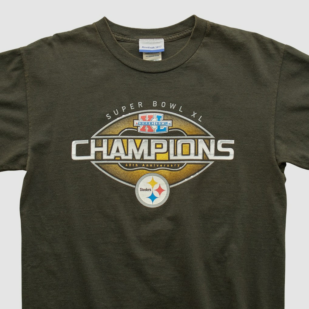 Pittsburgh Steelers Reebok 2006 T-shirt - Charcoal Vintage - Fanatics