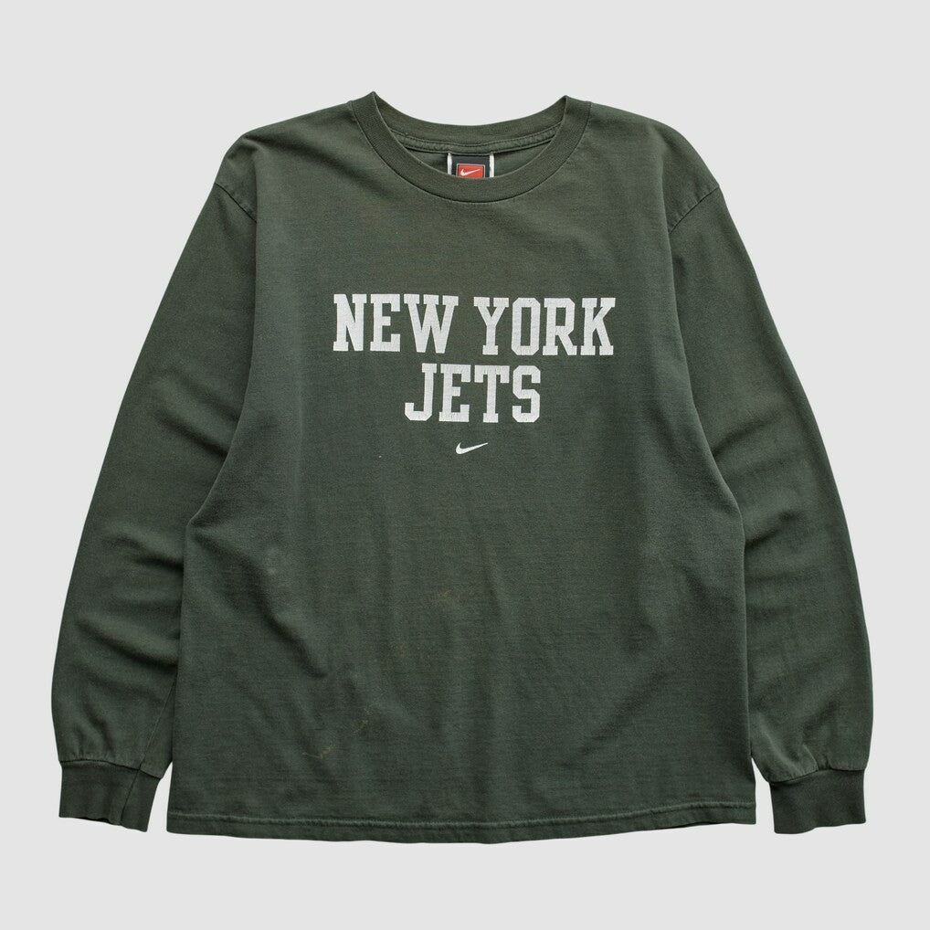 New York Jets 2000s Long Sleeve T-shirt - Green Vintage - Fanatics