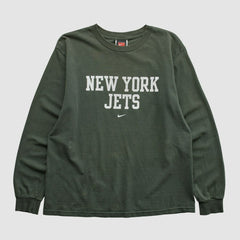 New York Jets 2000s Long Sleeve T-shirt - Green Vintage - Fanatics
