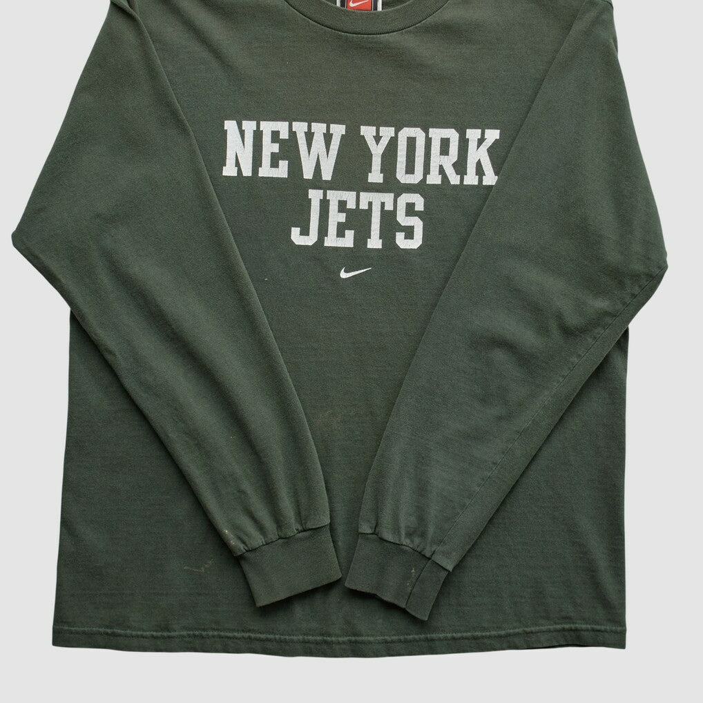 New York Jets 2000s Long Sleeve T-shirt - Green Vintage - Fanatics