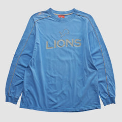Detroit Lions NFL 2000s Long Sleeve T-shirt - Light Blue Vintage - Fanatics